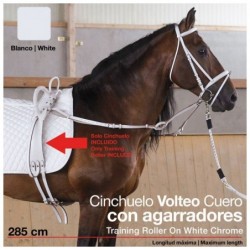 CINCHUELO VOLTEO CUERO CON AGARRADORES 0693 BLANCO