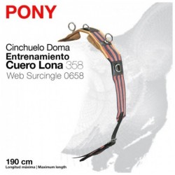 CINCHUELO DOMA ENTRENAMIENTO CUERO LONA PONY