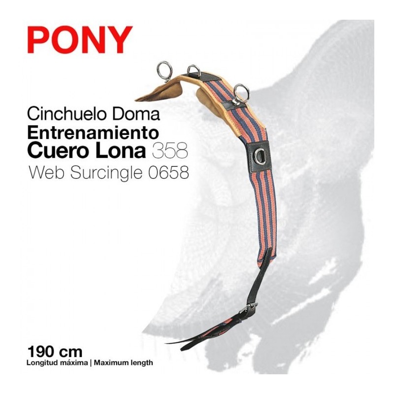 CINCHUELO DOMA ENTRENAMIENTO CUERO LONA PONY