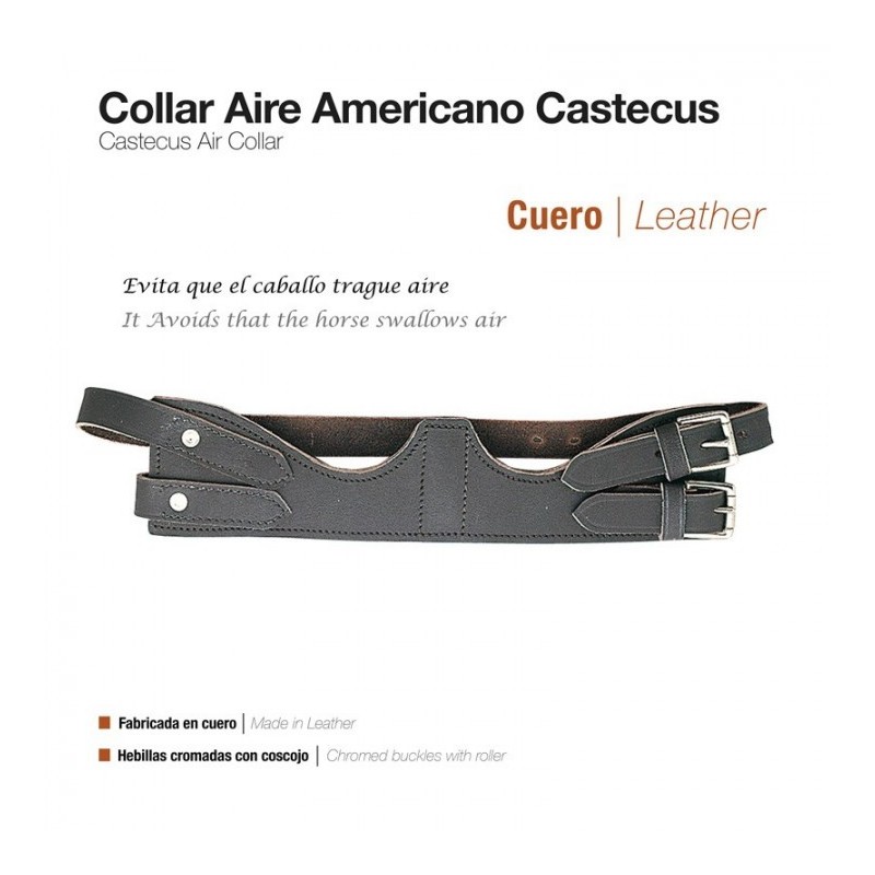 COLLAR AIRE AMERICANO CUERO CASTECUS 894 MARRÓN