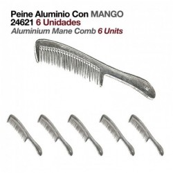 PEINE ALUMINIO CON MANGO 24621 6uds