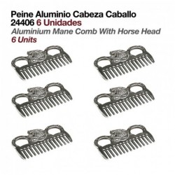 PEINE ALUMINIO CABEZA CABALLO 24406 6uds