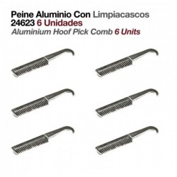 PEINE ALUMINIO CON LIMPIACASCOS 24623 6uds