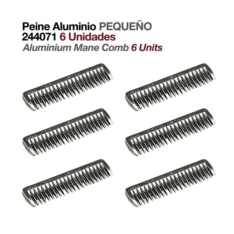 PEINE ALUMINIO PEQUEÑO 244071 6uds