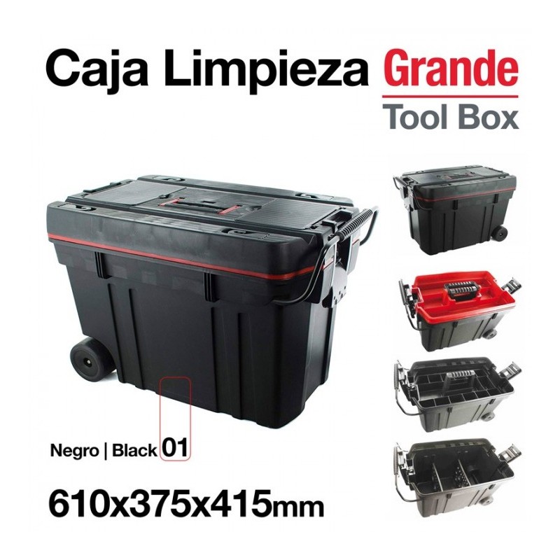 CAJA LIMPIEZA GRANDE 610x375x415mm NEGRO