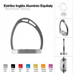 ESTRIBO INGLÉS ALUMINIO EQUITALY GRIS