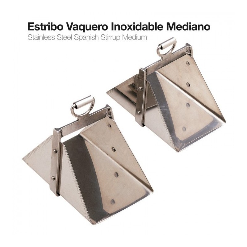 ESTRIBO VAQUERO INOXIDABLE MEDIANO