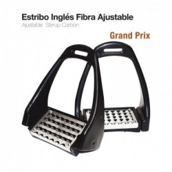 ESTRIBO INGLÉS FIBRA GRAND PRIX AJUSTABLE AC-611 NEGRO