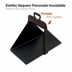 ESTRIBO VAQUERO PAVONADO INOX 22151SMK+L