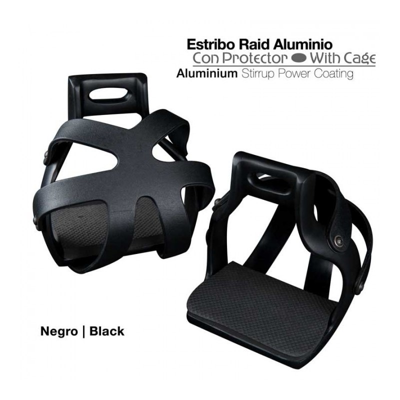 ESTRIBO RAID ALUMINIO CON PROTECTOR NEGRO