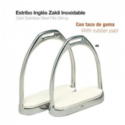 ESTRIBO INGLÉS ZALDI INOX CON TACO 22108-44