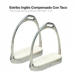 ESTRIBO INGLÉS INOX COMPENSADO CON TACO 22117 11cm