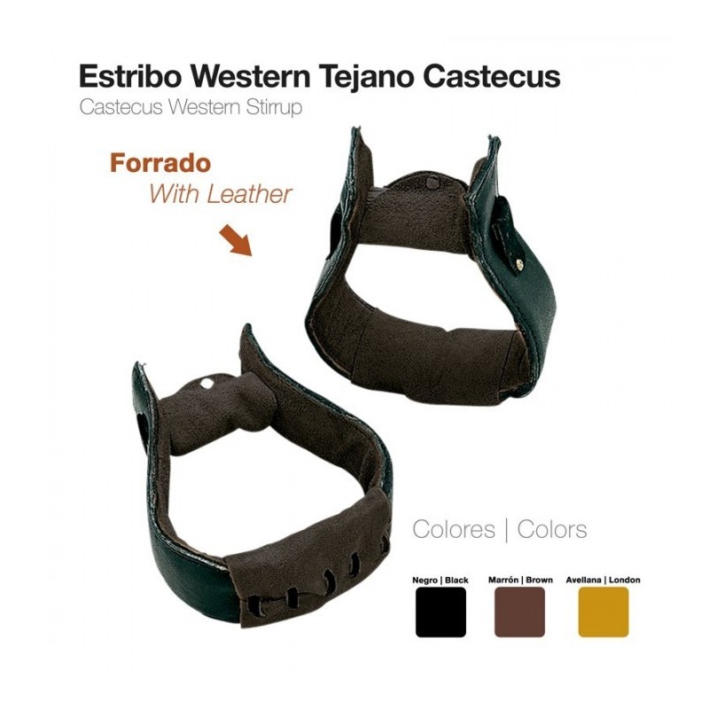 ESTRIBO WESTERN TEJANO CASTECUS FORRADO