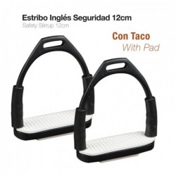 ESTRIBO INGLÉS SEGURIDAD A02 NEGRO 12cm