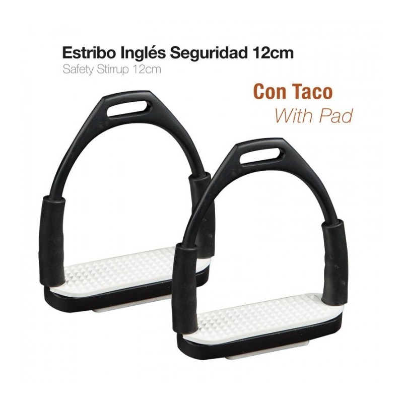 ESTRIBO INGLÉS SEGURIDAD A02 NEGRO 12cm