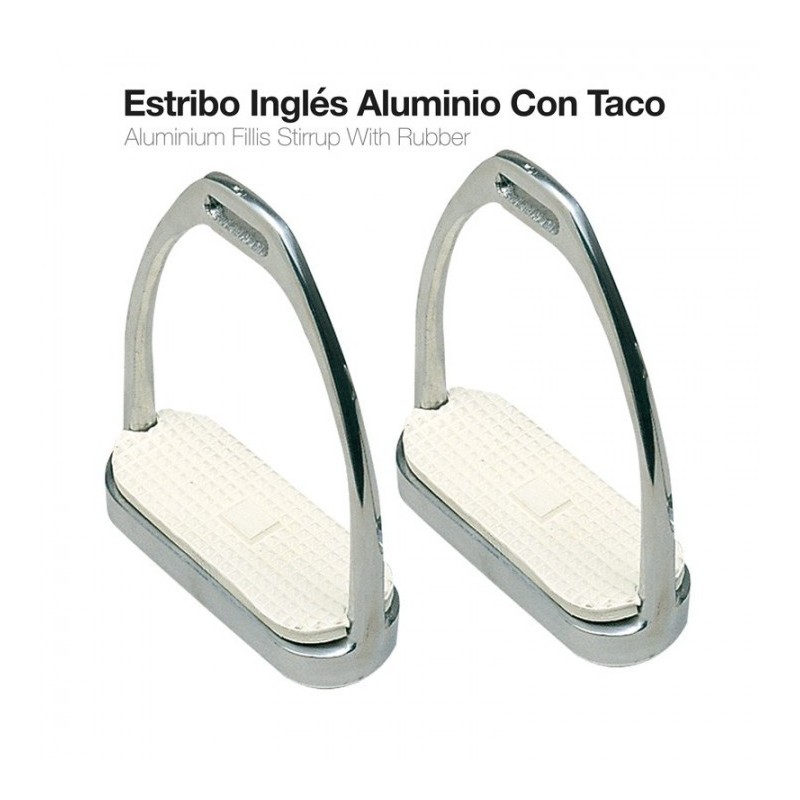 ESTRIBO INGLÉS ALUMINIO CON TACO 21108AL-46 12cm