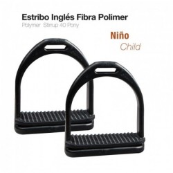 ESTRIBO INGLÉS FIBRA POLIMER NIÑO 221271K-40 NEGRO