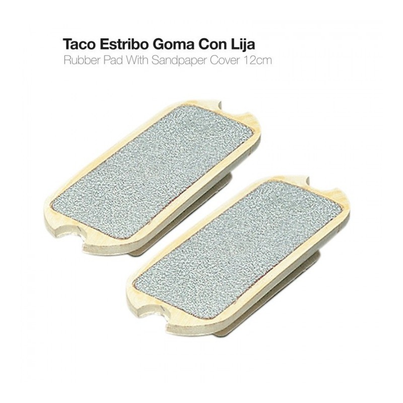 TACO ESTRIBO GOMA CON LIJA 22004R 12cm PAR