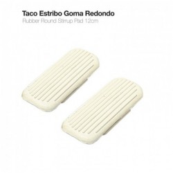 TACO ESTRIBO GOMA BLANCO REDONDO 31950 12cm PAR