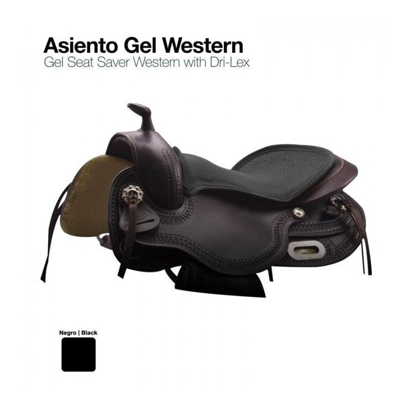 ASIENTO GEL SEAT SAVER WESTERN NEGRO