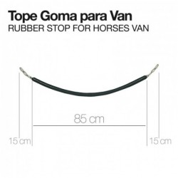 TOPE GOMA PARA VAN DE CABALLOS NEGRO