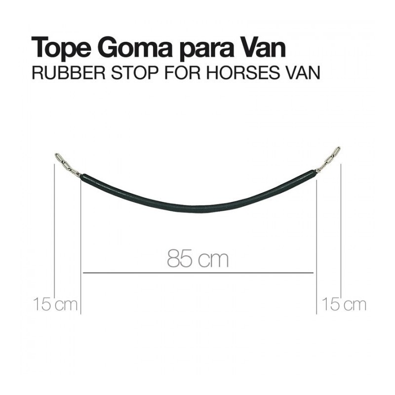 TOPE GOMA PARA VAN DE CABALLOS NEGRO