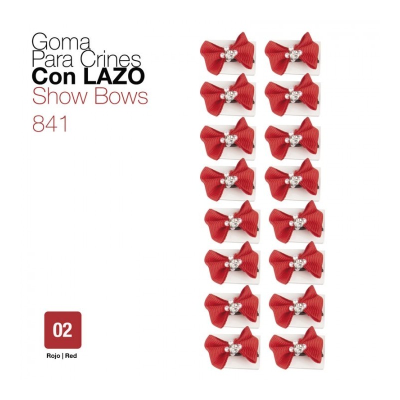 GOMA PARA CRINES CON LAZO 841 ROJO