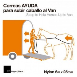 CORREAS AYUDA PARA SUBIR CABALLO AL VAN