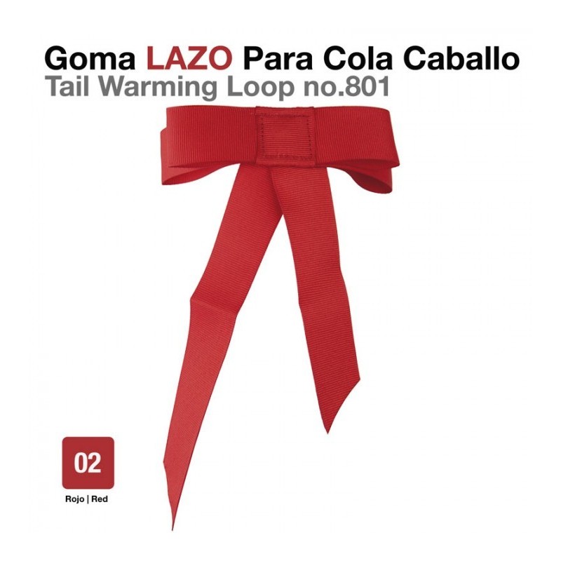 GOMA LAZO PARA COLA CABALLO 801 ROJO