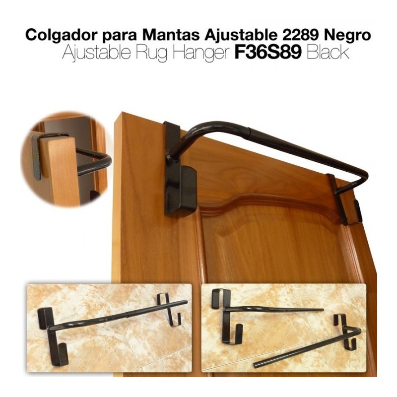 COLGADOR PARA MANTAS AJUSTABLE 2289 NEGRO