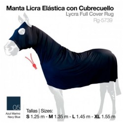 MANTA LICRA ELÁSTICA CON CUBRECUELLO AZUL