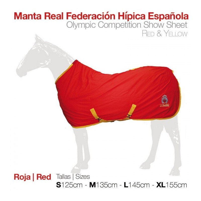 MANTA REAL FEDERACIÓN HÍPICA ESPAÑOLA ROJO