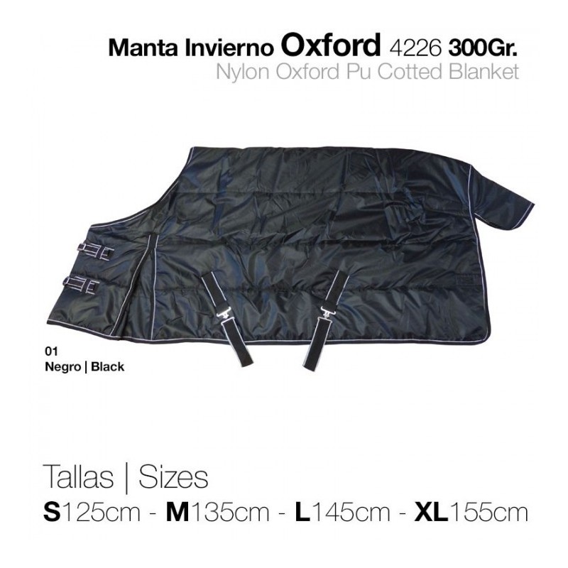 MANTA INVIERNO OXFORD 4226 300gr. NEGRO