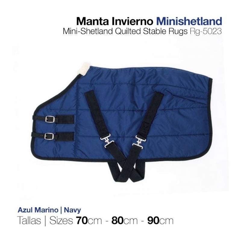 MANTA INVIERNO MINISHETLAND 70cm AZUL