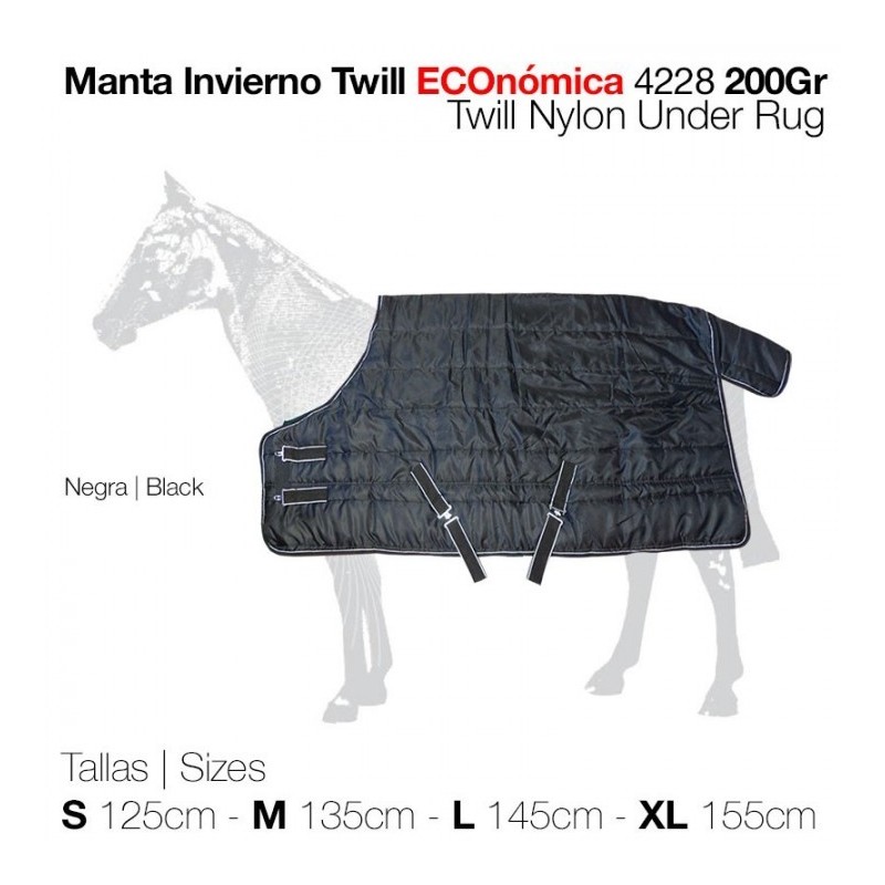 MANTA INVIERNO TWILL ECO.4228 200gr NEGRO