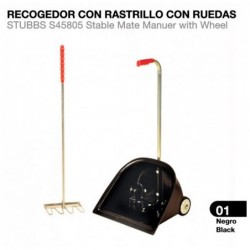 RECOGEDOR CON RASTRILLO CON RUEDAS STUBBS S45805