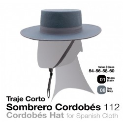 SOMBRERO CORDOBÉS Nº112 GRIS