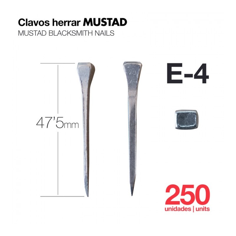 CLAVOS HERRAR MUSTAD 250uds E-4