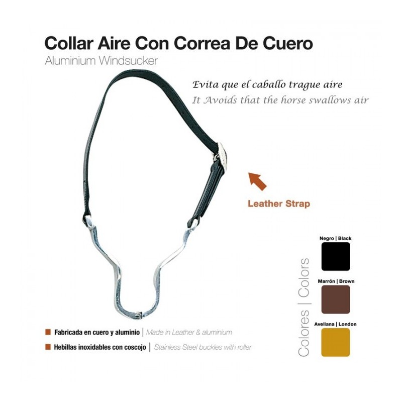 COLLAR AIRE CON CORREA DE CUERO