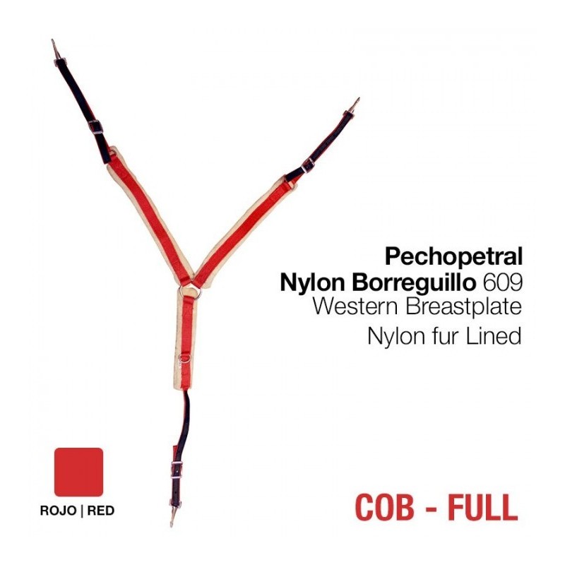 PECHOPETRAL NYLON BORREGUILLO 609 ROJO