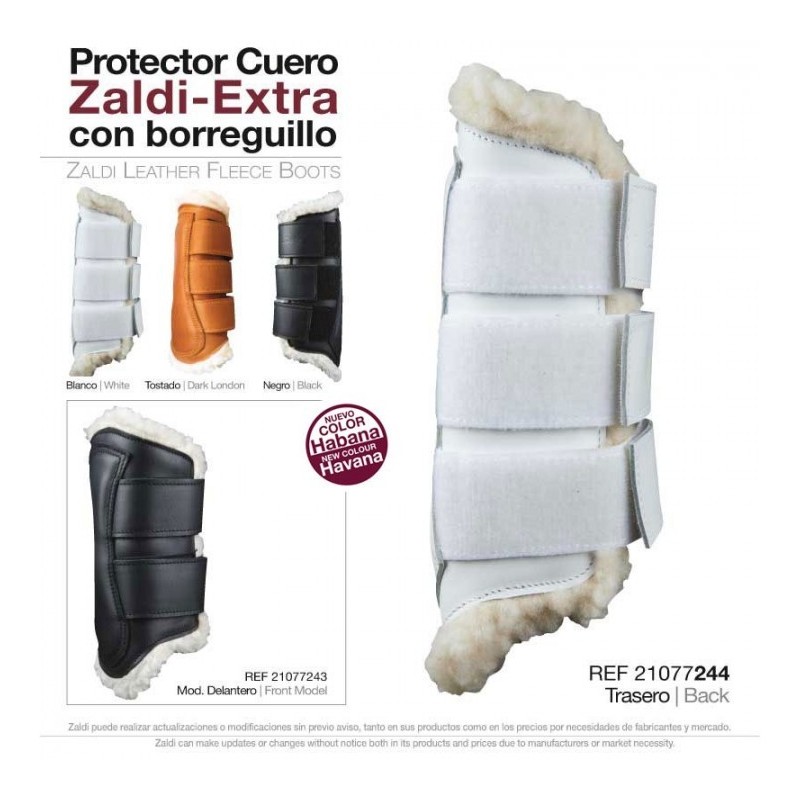 PROTECTOR ZALDI EXTRA CUERO BORREGUILLO PIE