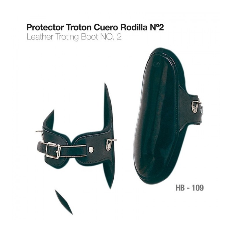 PROTECTOR TROTÓN CUERO RODILLA Nº2 HB-109 NEGRO