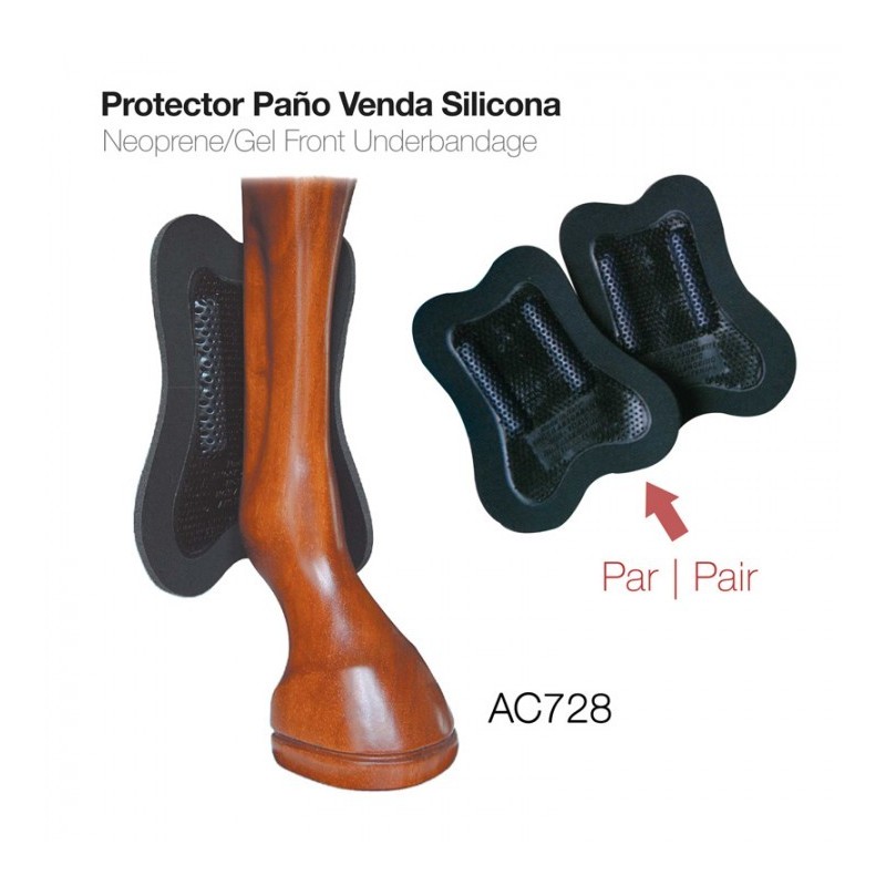 PROTECTOR PAÑO VENDA SILICONA AC728 NEGRO