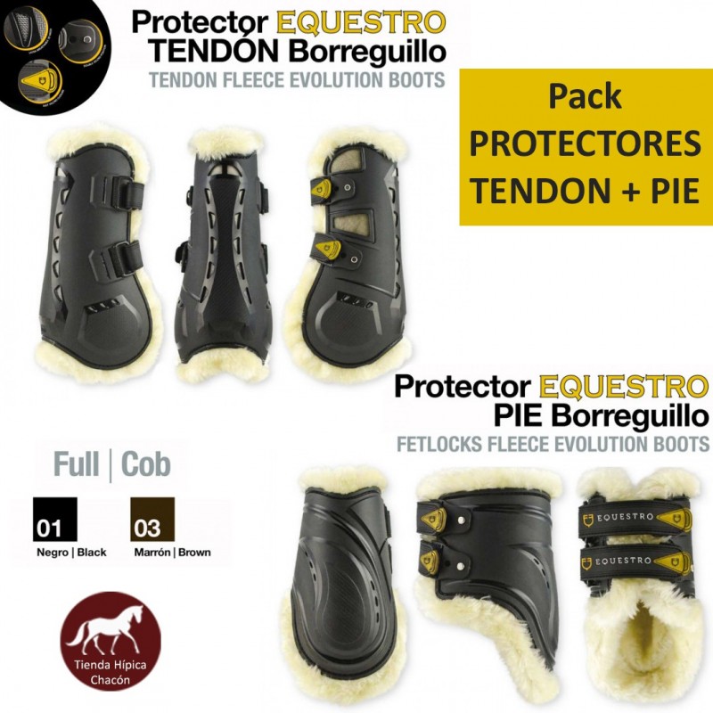 PACK PROTECTOR EQUESTRO PIE + TENDON BORREGUILLO