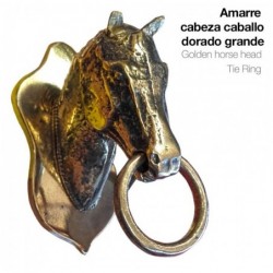 AMARRE CABEZA CABALLO DORADO GRANDE