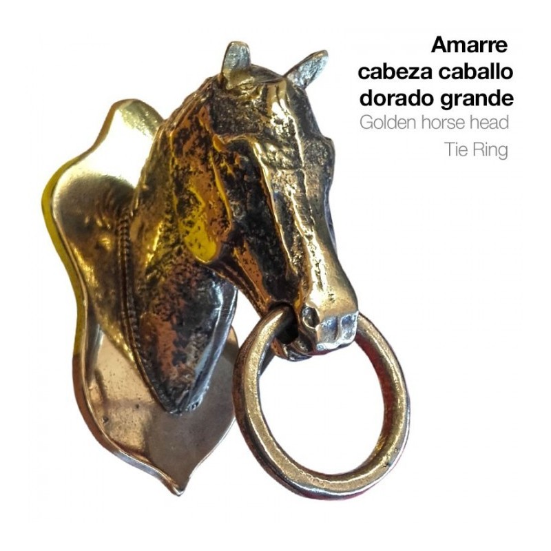 AMARRE CABEZA CABALLO DORADO GRANDE