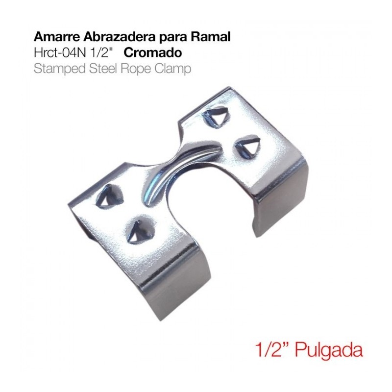 AMARRE ABRAZADERA PARA RAMAL HRCT-04N 1/2" CROMADO