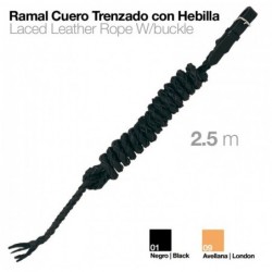 RAMAL CUERO TRENZADO CON HEBILLA 2.5m