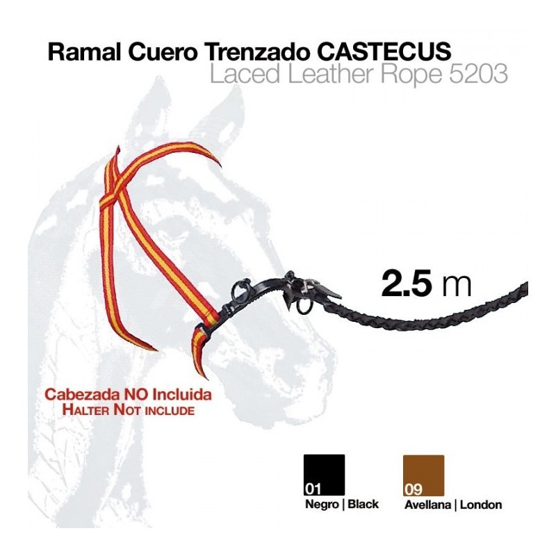 RAMAL CUERO TRENZADO CASTECUS 2.5m