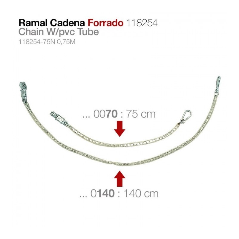 RAMAL CADENA FORRADO 118254 - 75 cm.